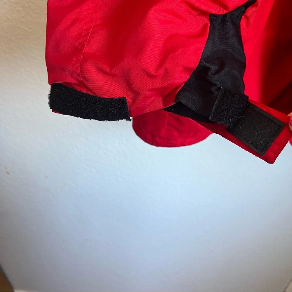 Serac Men’s Red and Black Winter Jacket Pockets Logo Zip & Snap Front